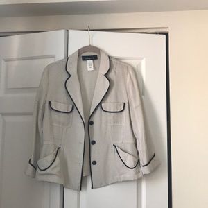 White Blazer with black polka dots
